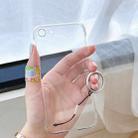 For iPhone SE 2022 / SE 2020 / 8 / 7 Non-frame Four-corner Shockproof PC Case with Finger Ring Strap(White) - 1
