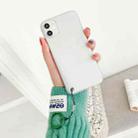 Non-frame Four-corner Shockproof PC Case with Finger Ring Strap For iPhone 11(Green) - 1