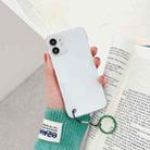 For iPhone 12 mini Non-frame Four-corner Shockproof PC Case with Finger Ring Strap (Green) - 1