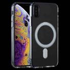 For iPhone XS Max Magsafe Case Simple Magnetic Ring All-inclusive Clear Crystal Acrylic PC +TPU Shockproof Case(Transparent) - 1