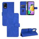 For LG K52 / K62 Solid Color Skin Feel Magnetic Buckle Horizontal Flip Calf Texture PU Leather Case with Holder & Card Slots & Wallet(Blue) - 1