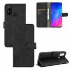 For DOOGEE N30 Solid Color Skin Feel Magnetic Buckle Horizontal Flip Calf Texture PU Leather Case with Holder & Card Slots & Wallet(Black) - 1