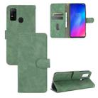 For DOOGEE N30 Solid Color Skin Feel Magnetic Buckle Horizontal Flip Calf Texture PU Leather Case with Holder & Card Slots & Wallet(Green) - 1