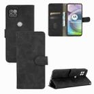 For Motorola Moto G 5G Solid Color Skin Feel Magnetic Buckle Horizontal Flip Calf Texture PU Leather Case with Holder & Card Slots & Wallet(Black) - 1