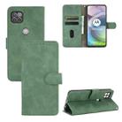 For Motorola Moto G 5G Solid Color Skin Feel Magnetic Buckle Horizontal Flip Calf Texture PU Leather Case with Holder & Card Slots & Wallet(Green) - 1