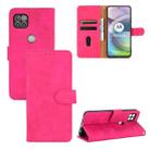 For Motorola Moto G 5G Solid Color Skin Feel Magnetic Buckle Horizontal Flip Calf Texture PU Leather Case with Holder & Card Slots & Wallet(Rose Red) - 1