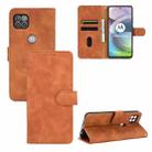 For Motorola Moto G 5G Solid Color Skin Feel Magnetic Buckle Horizontal Flip Calf Texture PU Leather Case with Holder & Card Slots & Wallet(Brown) - 1