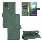 For Motorola Moto G9 Power Solid Color Skin Feel Magnetic Buckle Horizontal Flip Calf Texture PU Leather Case with Holder & Card Slots & Wallet(Green) - 1