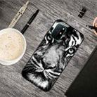 For OnePlus 8T Oil Embossed Coloured Drawing Pattern Shockproof  TPU Protective Case(White Tiger) - 1