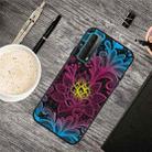 For Huawei P Smart 2021 Oil Embossed Coloured Drawing Pattern Shockproof  TPU Protective Case(Colorful Lace) - 1