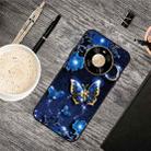 For Huawei Mate 40 Pro Oil Embossed Coloured Drawing Pattern Shockproof  TPU Protective Case(Phnom Penh Butterfly) - 1