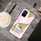 For OnePlus 8T Frosted Fashion Marble Shockproof  TPU Protective Case(Golden Triangle) - 1