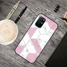 For OnePlus 8T Frosted Fashion Marble Shockproof  TPU Protective Case(White Block) - 1