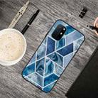 For OnePlus 8T Frosted Fashion Marble Shockproof  TPU Protective Case(Dark Blue Square) - 1