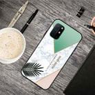 For OnePlus 8T Frosted Fashion Marble Shockproof  TPU Protective Case(Green Grass) - 1