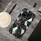 For OnePlus 8T Frosted Fashion Marble Shockproof  TPU Protective Case(Hexagon Black) - 1