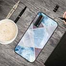 For Huawei P Smart 2021 Frosted Fashion Marble Shockproof  TPU Protective Case(Light Blue Square) - 1