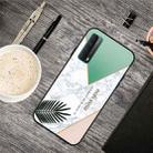 For Huawei P Smart 2021 Frosted Fashion Marble Shockproof  TPU Protective Case(Green Grass) - 1