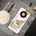 For Huawei Mate 40 Frosted Fashion Marble Shockproof  TPU Protective Case(Golden Triangle) - 1
