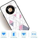 For Huawei Mate 40 Pro Frosted Fashion Marble Shockproof  TPU Protective Case(White Pink Triangle) - 5