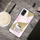 For Samsung Galaxy M51 Frosted Fashion Marble Shockproof  TPU Protective Case(Golden Triangle) - 1