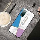 For Samsung Galaxy S20 FE Frosted Fashion Marble Shockproof  TPU Protective Case(Blue-violet Triangle) - 1