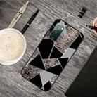 For Samsung Galaxy S20 FE Frosted Fashion Marble Shockproof  TPU Protective Case(Black Gold Triangle) - 1