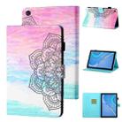 For Huawei Honor Pad 6 / X6 & Enjoy 2 & MatePad T10 / T10S Colored Drawing Stitching Horizontal Flip Leather Case TPU Bottom Case with Holder & Card Slots & Anti-skid Strip & Pen Slot(Colorful Mandala) - 1