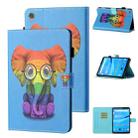 For Lenovo Tab M10 HD 2nd Gen TB-X306X Colored Drawing Stitching Horizontal Flip Leather Case TPU Bottom Case with Holder & Card Slots & Anti-skid Strip & Pen Slot & Sleep / Wake-up(Color Elephant) - 1