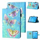 For Lenovo Tab M10 HD 2nd Gen TB-X306X Colored Drawing Stitching Horizontal Flip Leather Case TPU Bottom Case with Holder & Card Slots & Anti-skid Strip & Pen Slot & Sleep / Wake-up(Color Butterfly) - 1