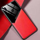 For vivo X21 / X21i All-inclusive Leather + Organic Glass Protective Case with Metal Iron Sheet(Red) - 1