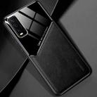 For vivo Y20 All-inclusive Leather + Organic Glass Protective Case with Metal Iron Sheet(Black) - 1