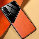 For vivo Y20 All-inclusive Leather + Organic Glass Protective Case with Metal Iron Sheet(Yellow) - 1