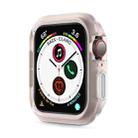Silicone Frame Protective Case For Apple Watch Series 6 & SE & 5 & 4 44mm(Transparent White) - 1