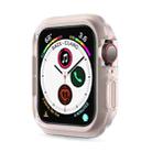 Silicone Frame Protective Case For Apple Watch Series 6 & SE & 5 & 4 44mm(Transparent Pink) - 1