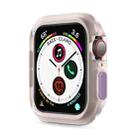 Silicone Frame Protective Case For Apple Watch Series 6 & SE & 5 & 4 44mm(Purple) - 1