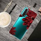 For Huawei P Smart 2021 Colored Drawing Clear TPU Protective Cases(Safflower) - 1