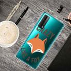 For Huawei P Smart 2021 Colored Drawing Clear TPU Protective Cases(Fox Head) - 1