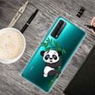 For Huawei P Smart 2021 Colored Drawing Clear TPU Protective Cases(Panda) - 1