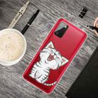 For Samsung Galaxy A02s US Version Colored Drawing Clear TPU Protective Cases(Laughing Cat) - 1