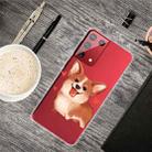 For Samsung Galaxy S21 5G Colored Drawing Clear TPU Protective Cases(Love Corgi) - 1