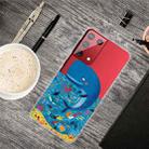 For Samsung Galaxy S21+ 5G Colored Drawing Clear TPU Protective Cases(Whale Seabed) - 1