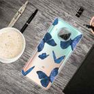 For Xiaomi Mi 10T Lite 5G Colored Drawing Clear TPU Protective Cases(Blue Butterfly) - 1