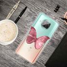 For Xiaomi Mi 10T Lite 5G Colored Drawing Clear TPU Protective Cases(Red Butterfly) - 1