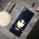 For OnePlus Nord N100 Colored Drawing Clear TPU Protective Cases(Penguin) - 1