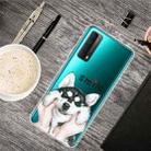 For Huawei P Smart 2021 Colored Drawing Clear TPU Protective Cases(Pinch Face Dog) - 1