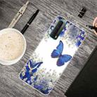 For Huawei P Smart 2021 Colored Drawing Clear TPU Protective Cases(Butterfly) - 1