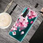 For Huawei P Smart 2021 Colored Drawing Clear TPU Protective Cases(Cherry Blossoms) - 1