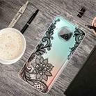 For Xiaomi Mi 10T Lite 5G Colored Drawing Clear TPU Protective Cases(Black Rose) - 1