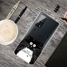 For Xiaomi Mi 10T Pro Colored Drawing Clear TPU Protective Cases(Black And White Rat) - 1